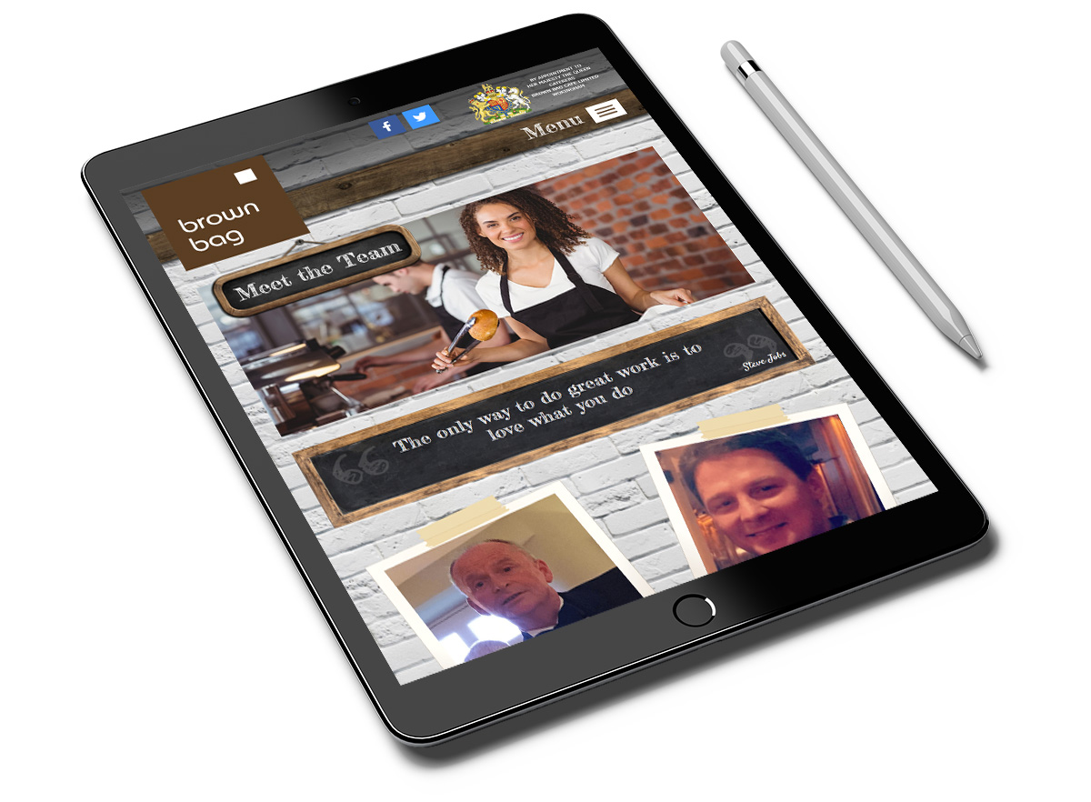 Website Design North Devon - Brown Bag Café iPad