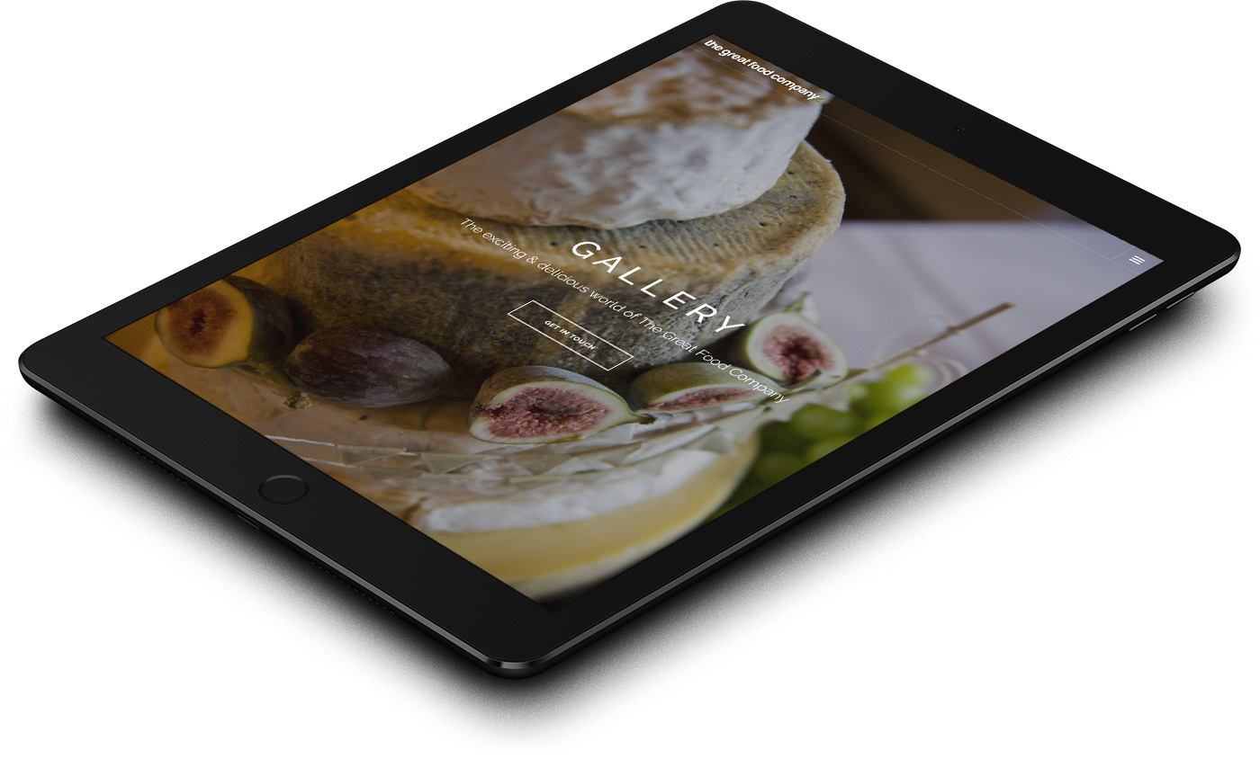 Website Design North Devon - The Great Food Company ipad