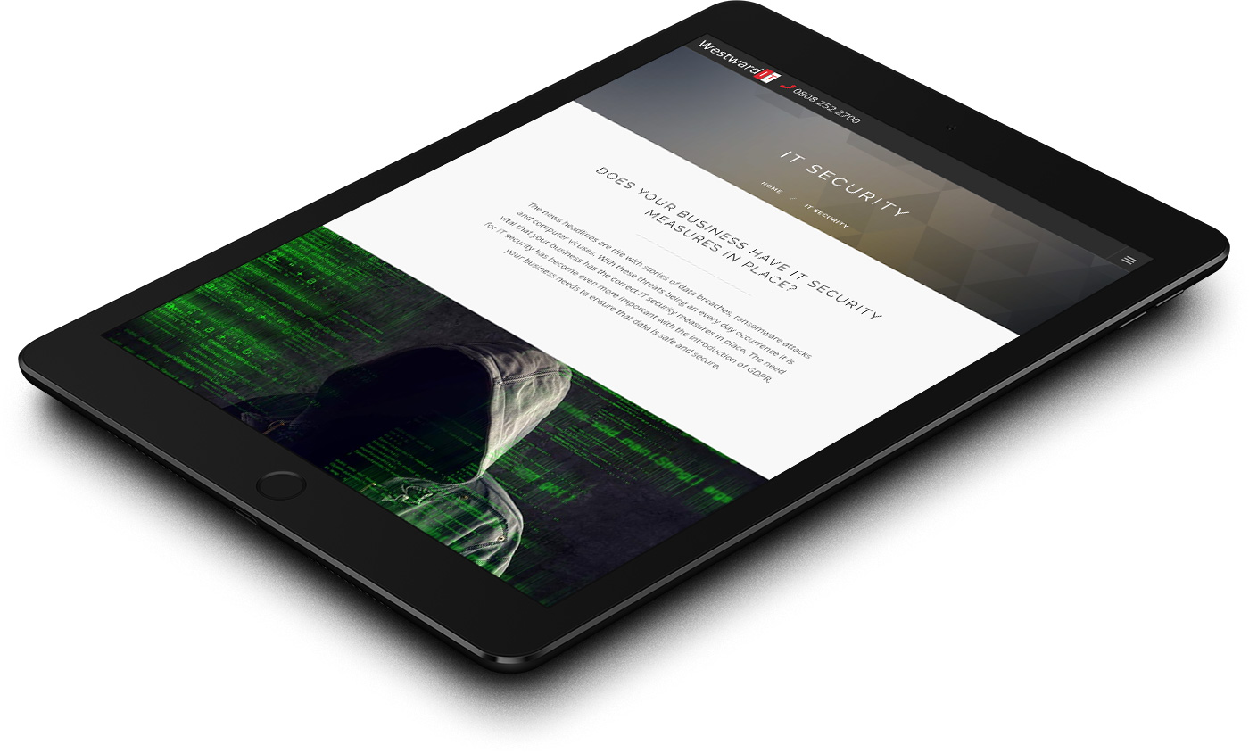 Website Design North Devon - Westward IT ipad