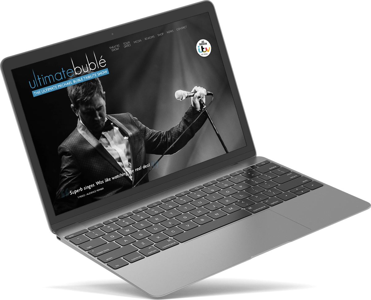 Website Design North Devon - Ultimate Buble macbook