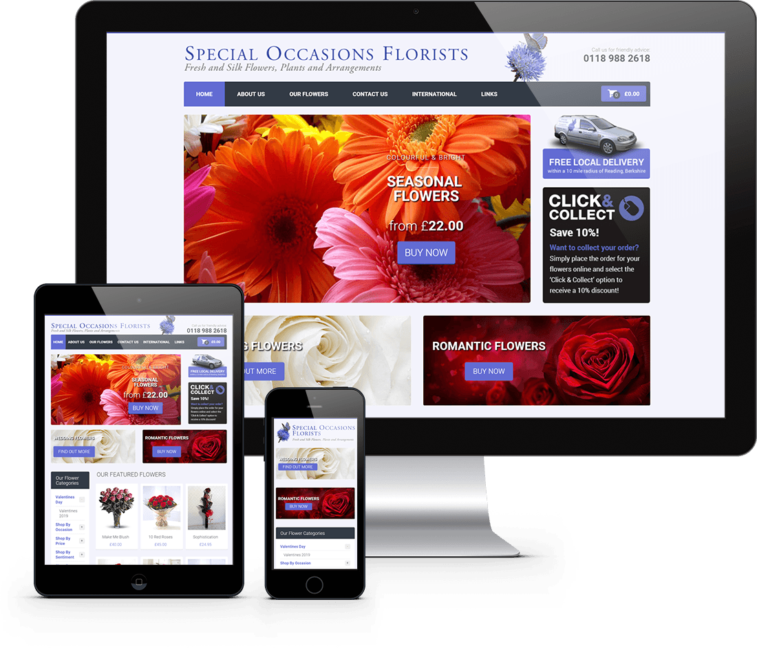Website Design North Devon - Special Occasions Florists
